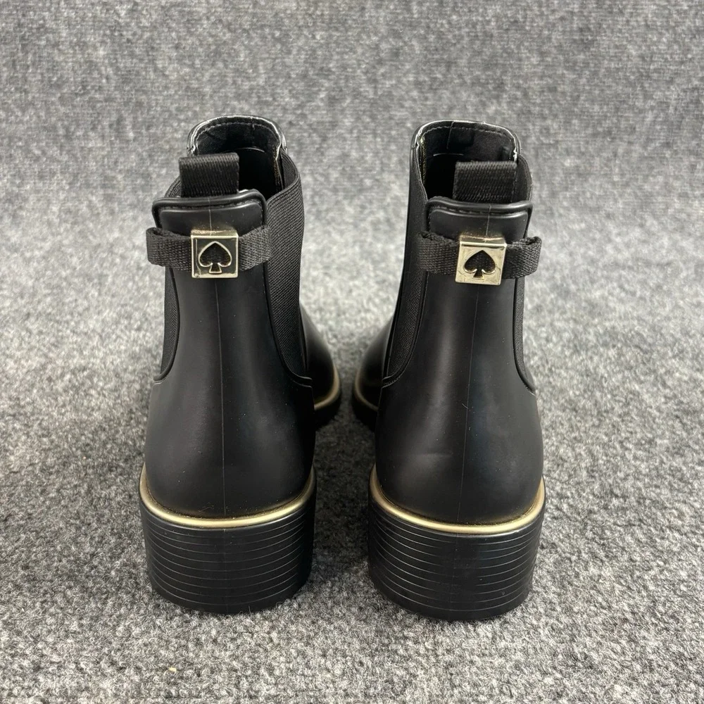 Kate Spade New York Women's Sedgewick Rain Boots Size 10 Black Waterproof